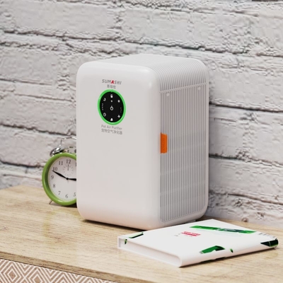 DC Motor Room Pet Dander Air Purifier With 0.4L Sumashi Humidification